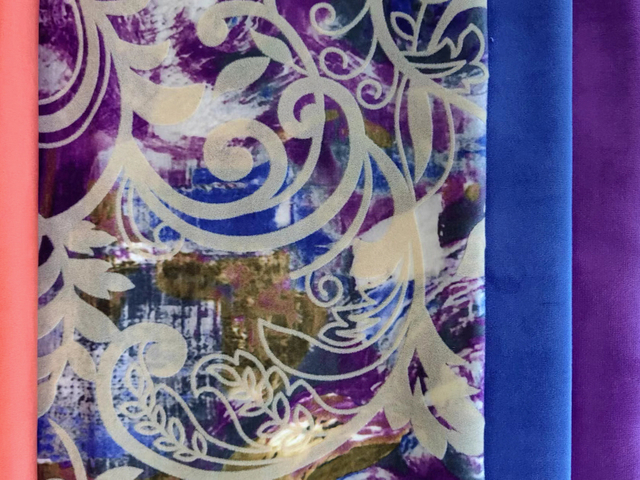 Holland Velvet Printed Fabric With Flocking For Sofa Textile 