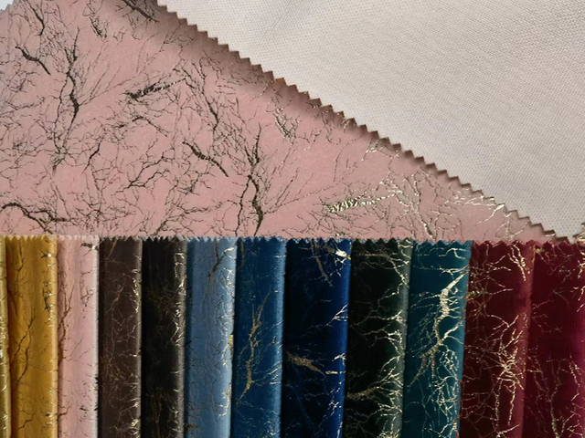 Holland Velvet Dyed With Metallic Print Sofa Fabric
